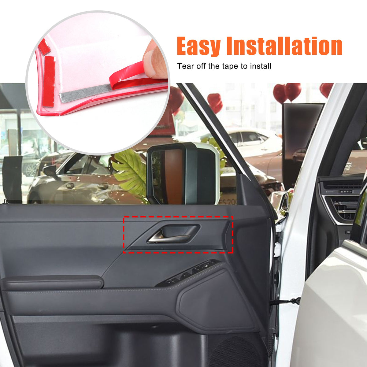 Sport Red ABS Inner Interior Door Bowl Trim Cover For Lexus GX 2024+ US 5