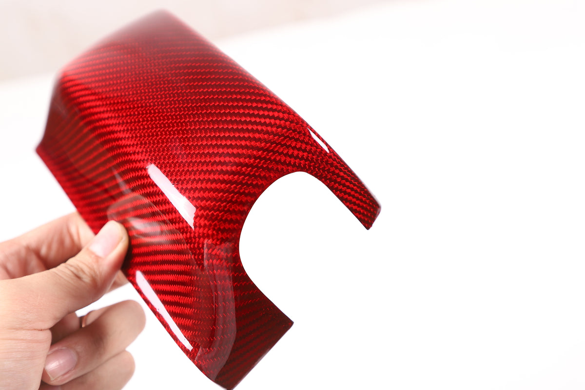 Red Real Carbon fiber Steering Wheel Base Trim Cover For Corvette C8 Z06 20-25 5