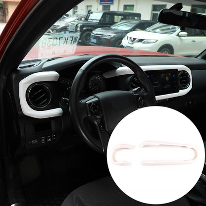 White ABS Dashboard Decoration U Shape Trim For Toyota Tacoma 2016-2023 1