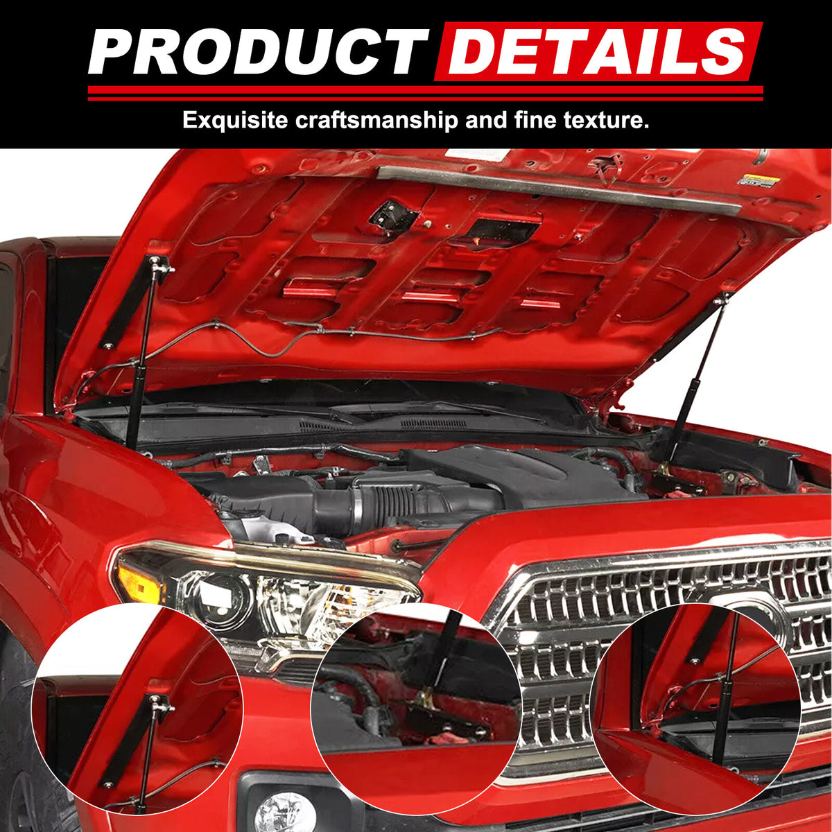 Front Hood Engine box Hydraulic Support Lift Rod For Toyota Tacoma 2016-22 US 8