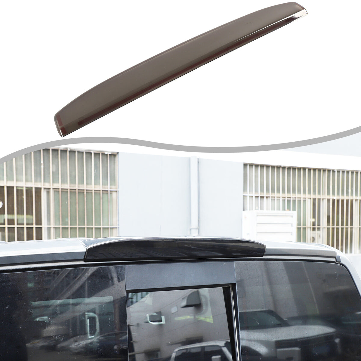 Smoked Black ABS High Mount Brake Light Trim Cover For Nissan Titan 2016+ US 2