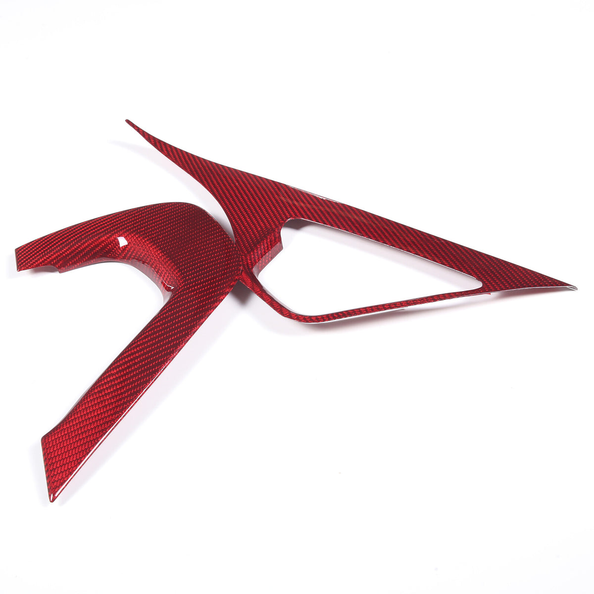 Red Real Carbon Fiber Interior Center Full Trim Set Kit For Corvette C7 2014-19 - Variants 6-10 25