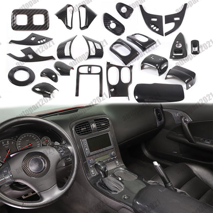 ABS Carbon Fiber Interior Decor Accessories Cover Trim For Corvette C6 2005-13 159
