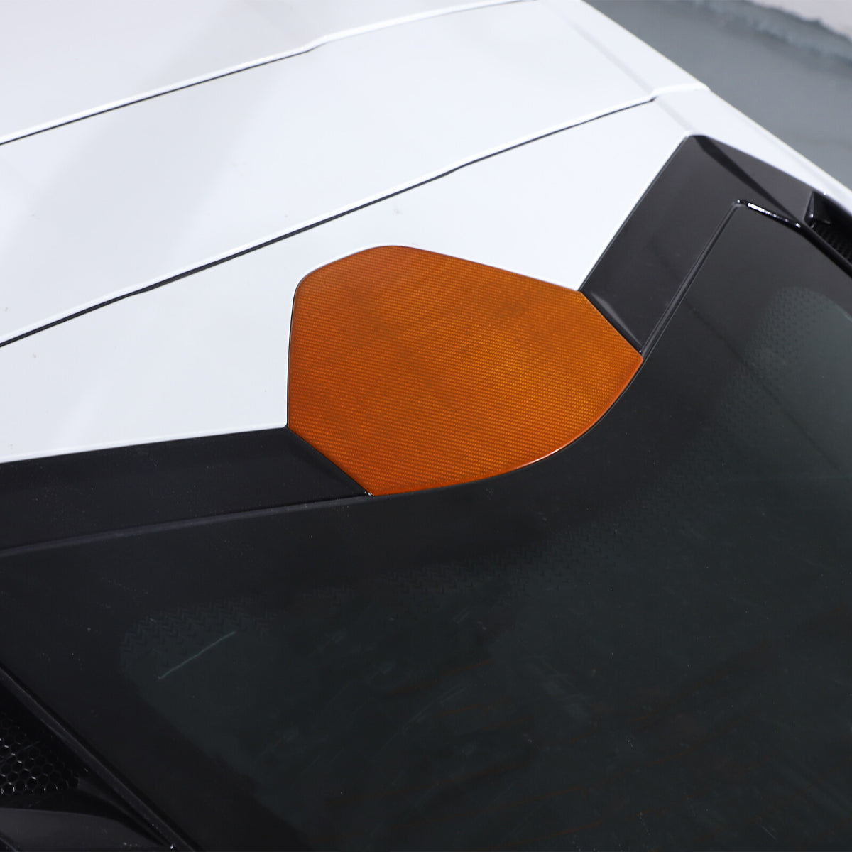 Yellow Carbon Fiber Rear Window Cover Trim For Corvette C8 Coupe 2020-26 13