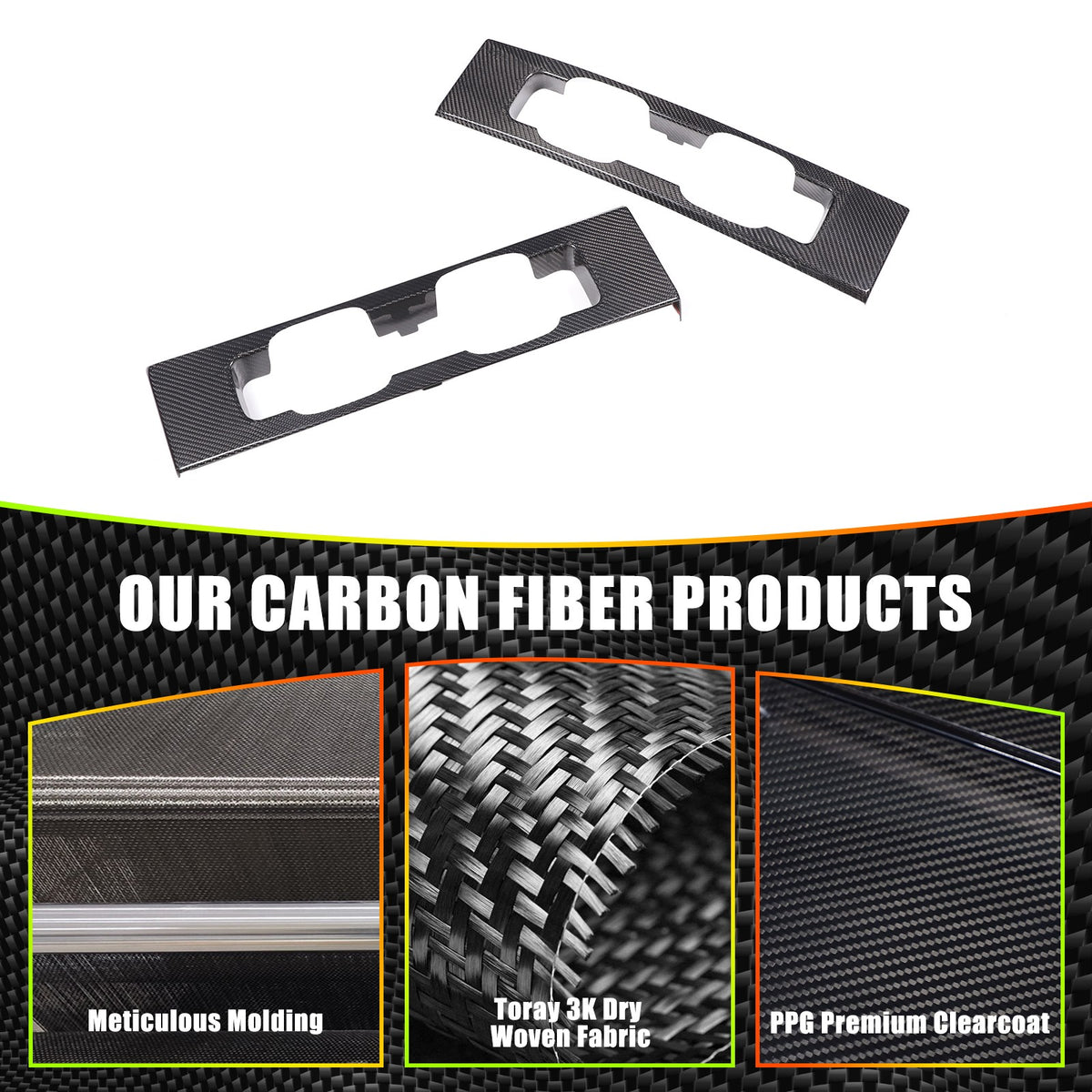 Real Carbon Fiber Rear Tail Light Panel Trim For Land Rover Defender L663 20-25 10