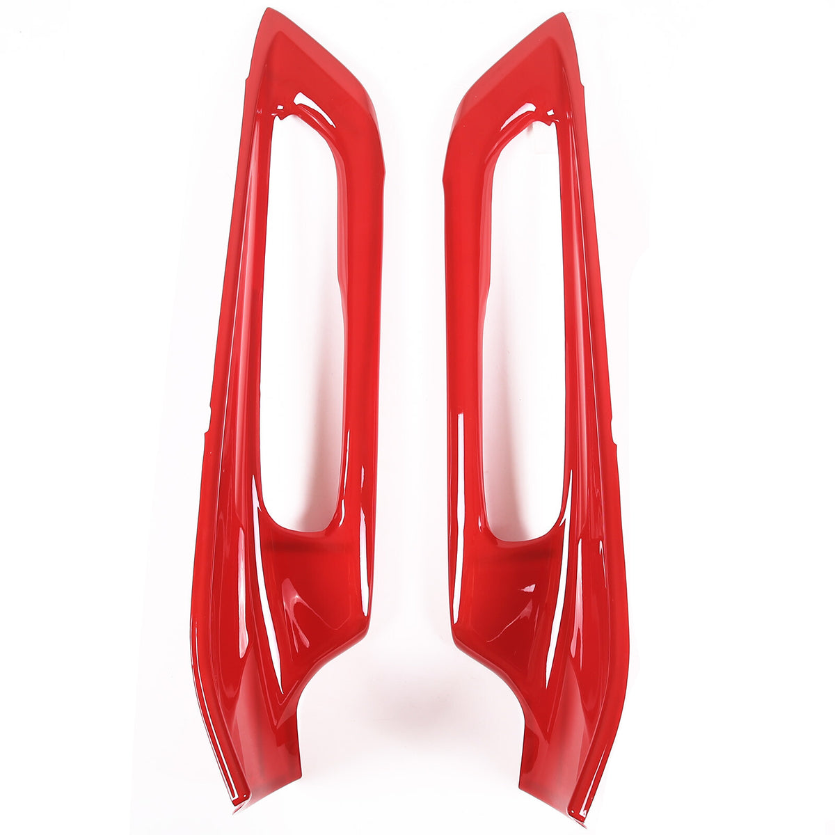 Red ABS Interior Door Window lift Panel Trim Cover Fits For Corvette C8 2020-26 14