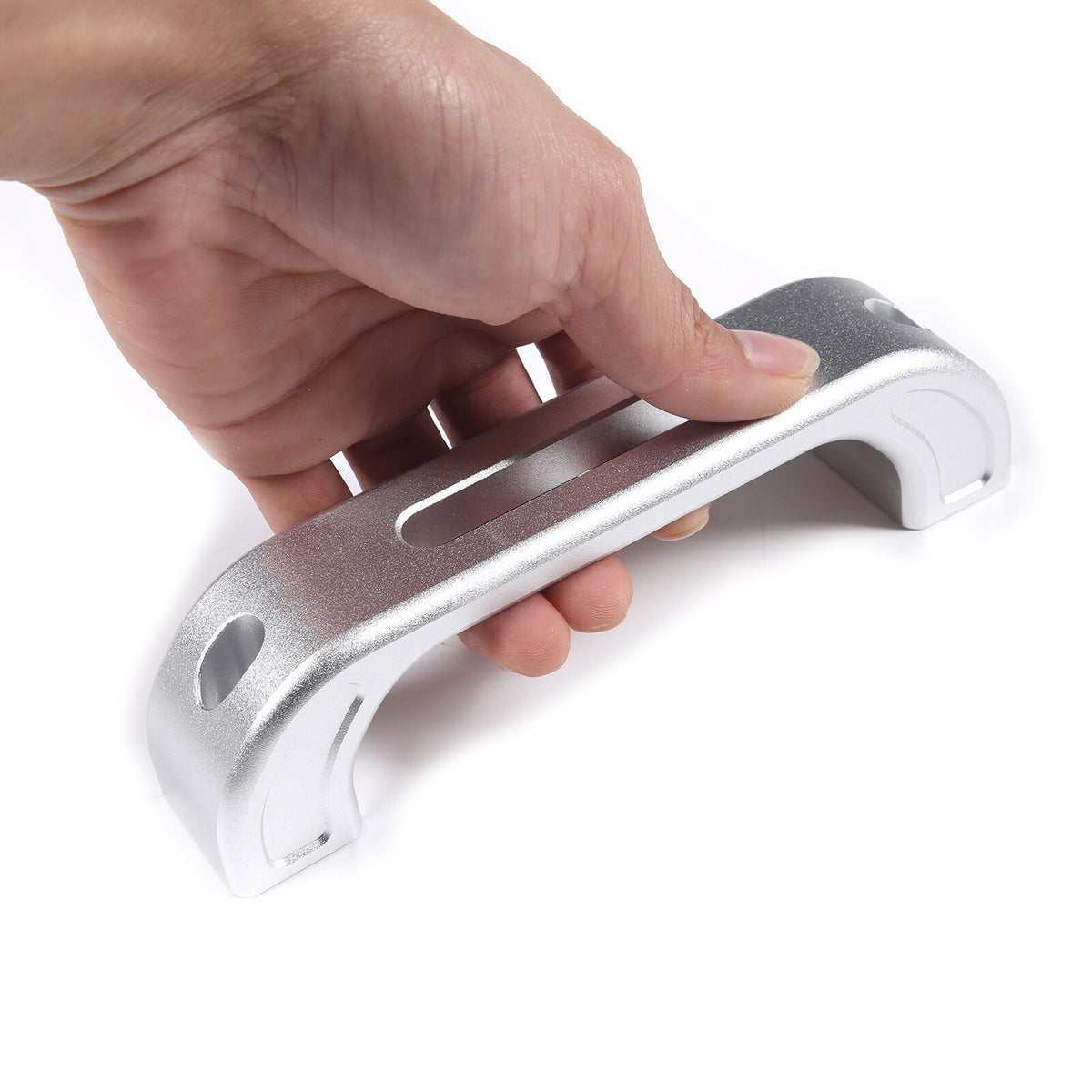 Silver Hollow Inner Door Handle Grab Handle Trim For Land Rover Defender 2004-18 4