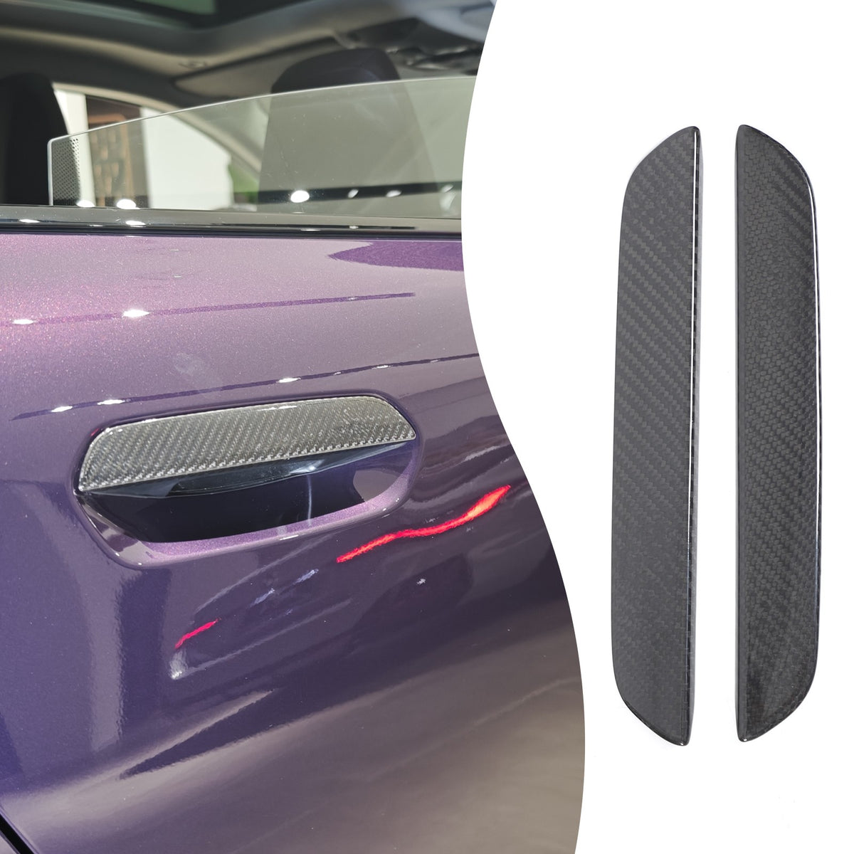 Real Carbon Fiber Exterior Door Handle Trim For BMW 2 Series Coupe G42 2022+ 8