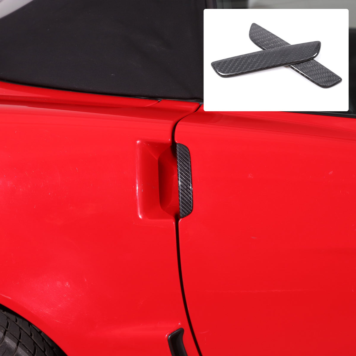 Real Dry Carbon Fiber Door Handle Trim For Corvette C6 2005-2013 23