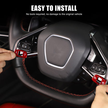 Red Real Carbon Fiber Interior Full Decor Cover Trim Kit for Corvette C8 2020-25 - Variants 21-25 40