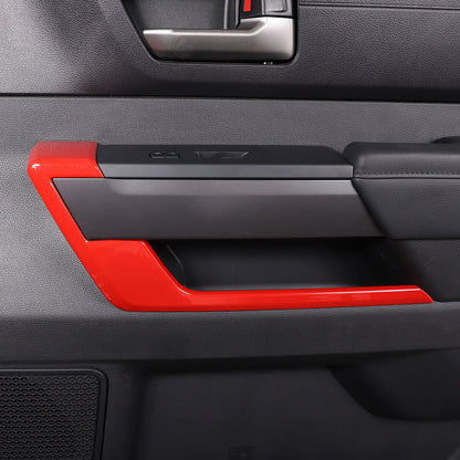 For Toyota Tundra 2022-2026 Window Lift Botton Trim Frame ABS Red 4PCS US 7