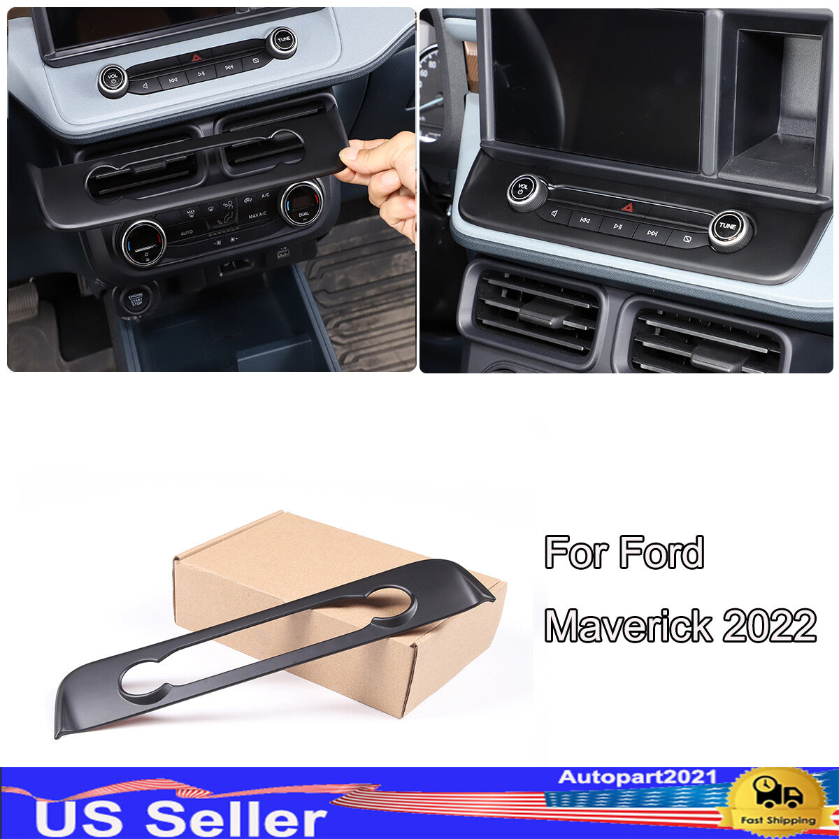 Matte Black Full Interior Set Panel Decor Cover Trim Kit For Ford Maverick 22-24 67