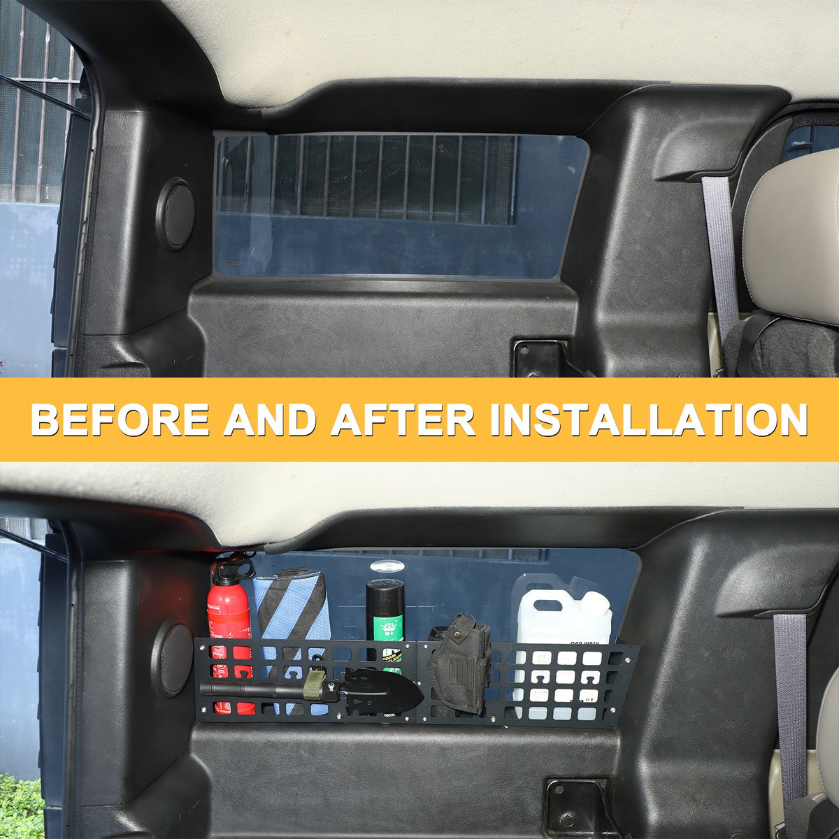 Carbon Steel Aluminum Rear Side Window Molle Panel For Hummer H2 2003-07 US 20