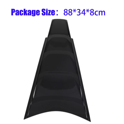 Piano Black Rear Split Window Applique Louver Trim For Corvette C8 Z51 2020+ 24