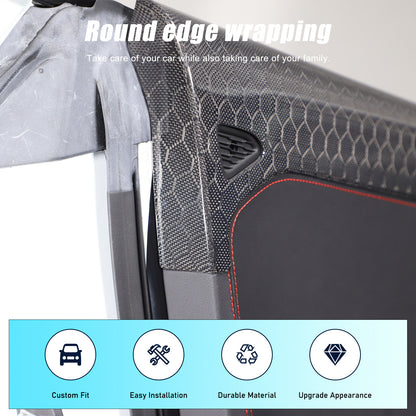 Real Honeycomb Carbon Fiber Interior Door Upper Panel trim Cover For Corvette C8 22