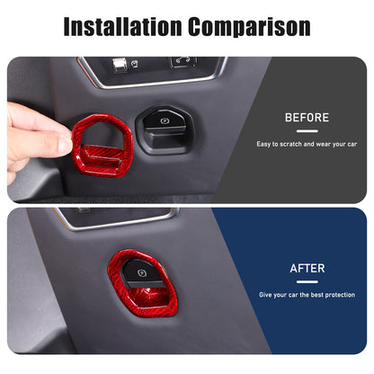 Red Real Carbon Electronic Handbrake Switch Cover Trim for Lotus EMIRA 21-25 3