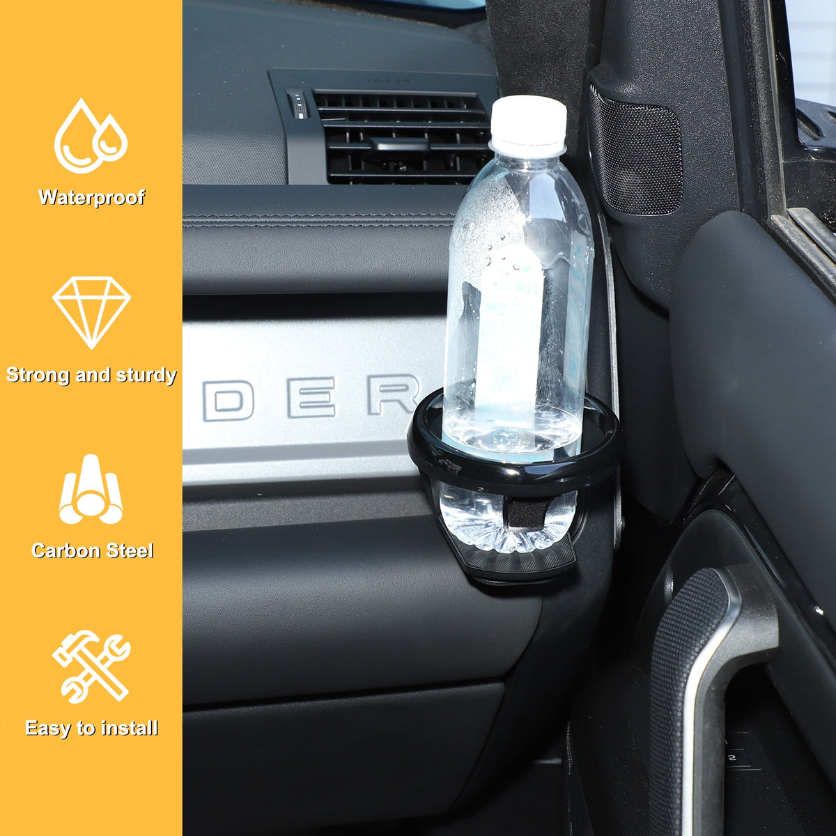 Black Ring Passenger Side Cup Holder Bracket For LR Defender L663 2020+ US 6