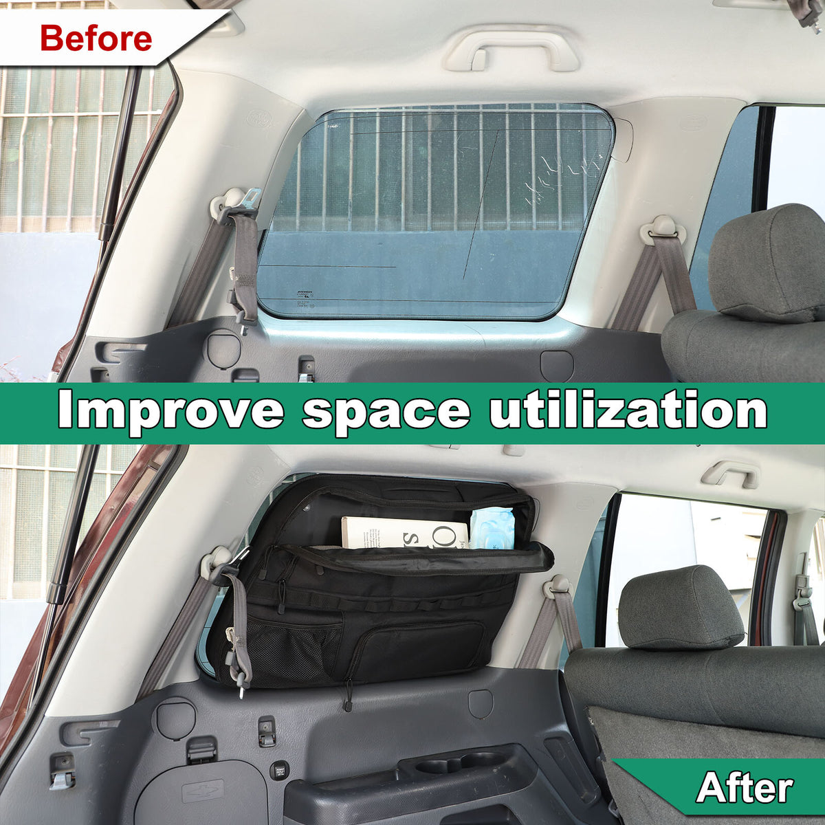 Car Trunk Left Side Window Storage Bag Tool Bag For Honda Pilot 2003-2008 US 17
