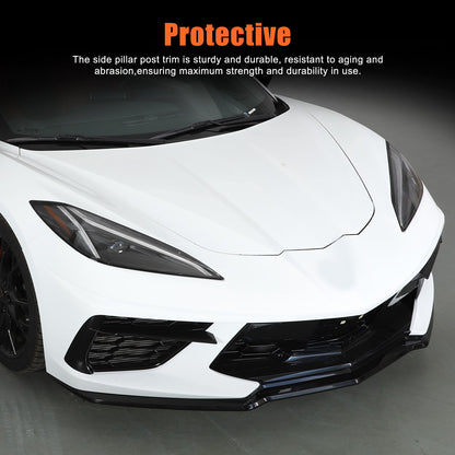 Replacement Black Front Bumper Lip Kit Splitter Exterior For Corvette C8 20+ US 6