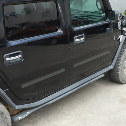 Black Titanium Stainless Steel Body Molding Trim Strips For Hummer H2 2003‑2009 17