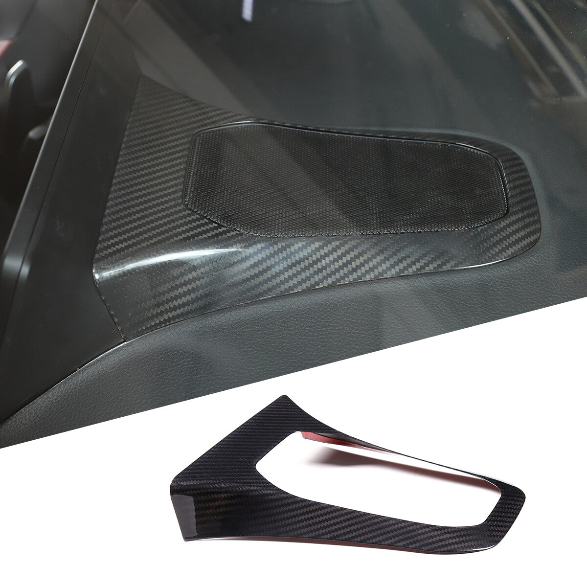 Real Carbon Fiber Dashboard Speaker Frame Cover For Toyota Supra A90 2019-2024 2