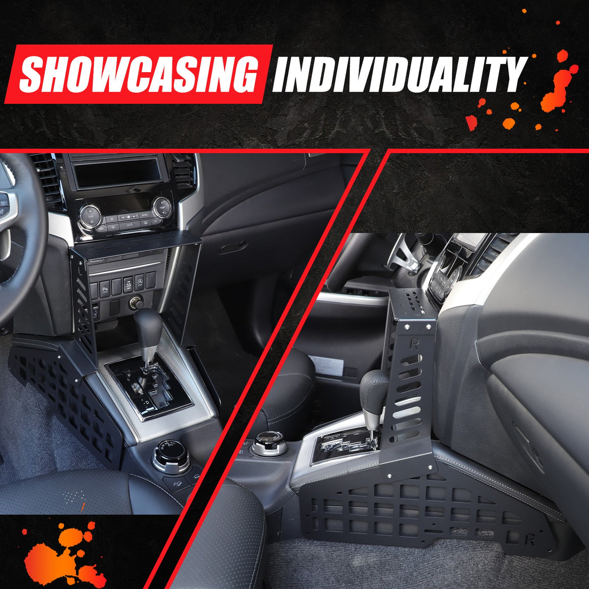 Center Console Molle Panel Digital Device Mount For Mitsubishi L200 Triton 19-23 13