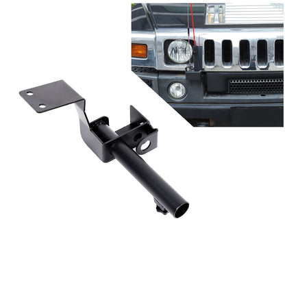 Front Bumper Flagpole Holder Antenna Mount Bracket For Hummer H2 2003-2009 11