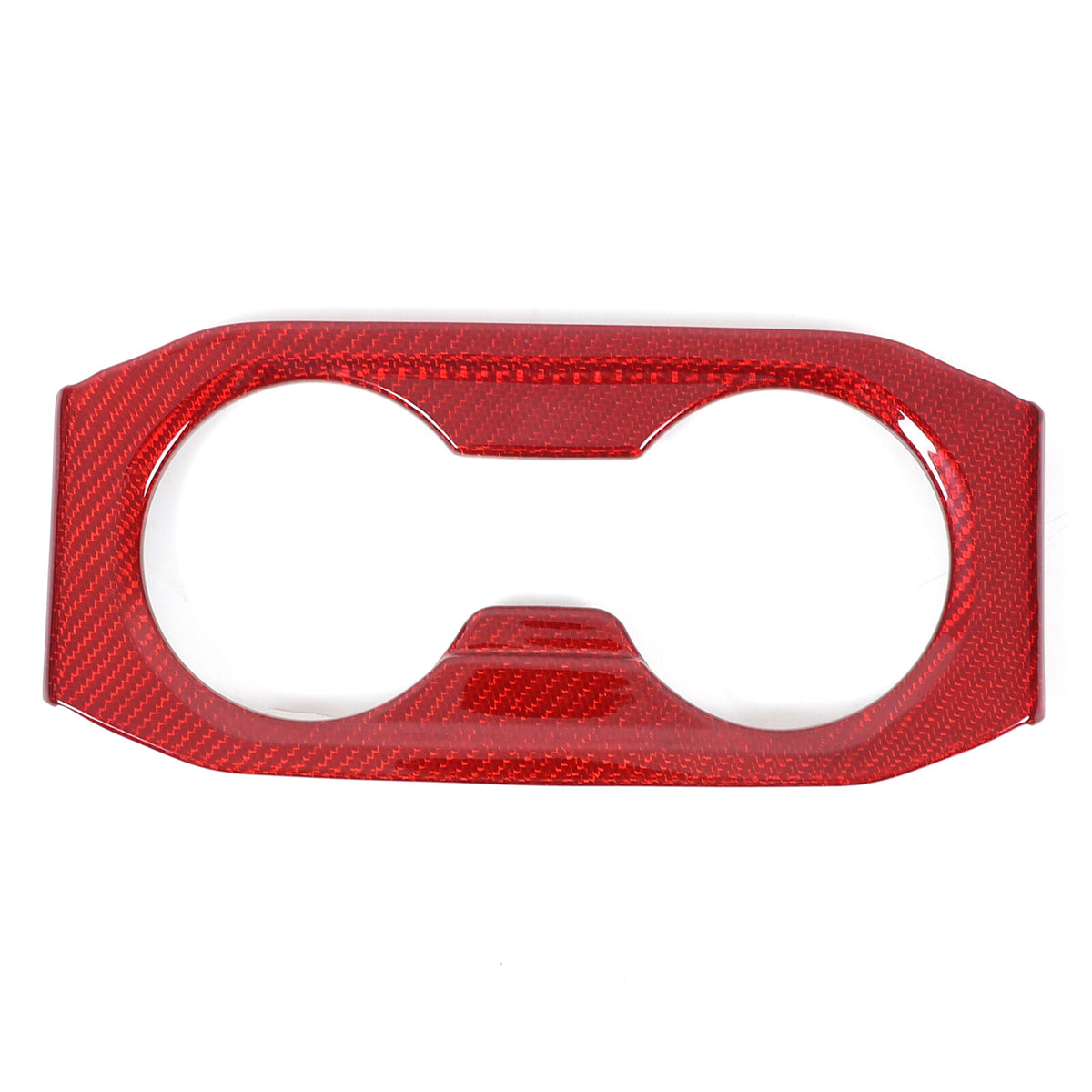 Red Carbon Fiber Armrest Box Rear Cup Holder Cover For BMW 5 Series G60 i5 2024+ 6