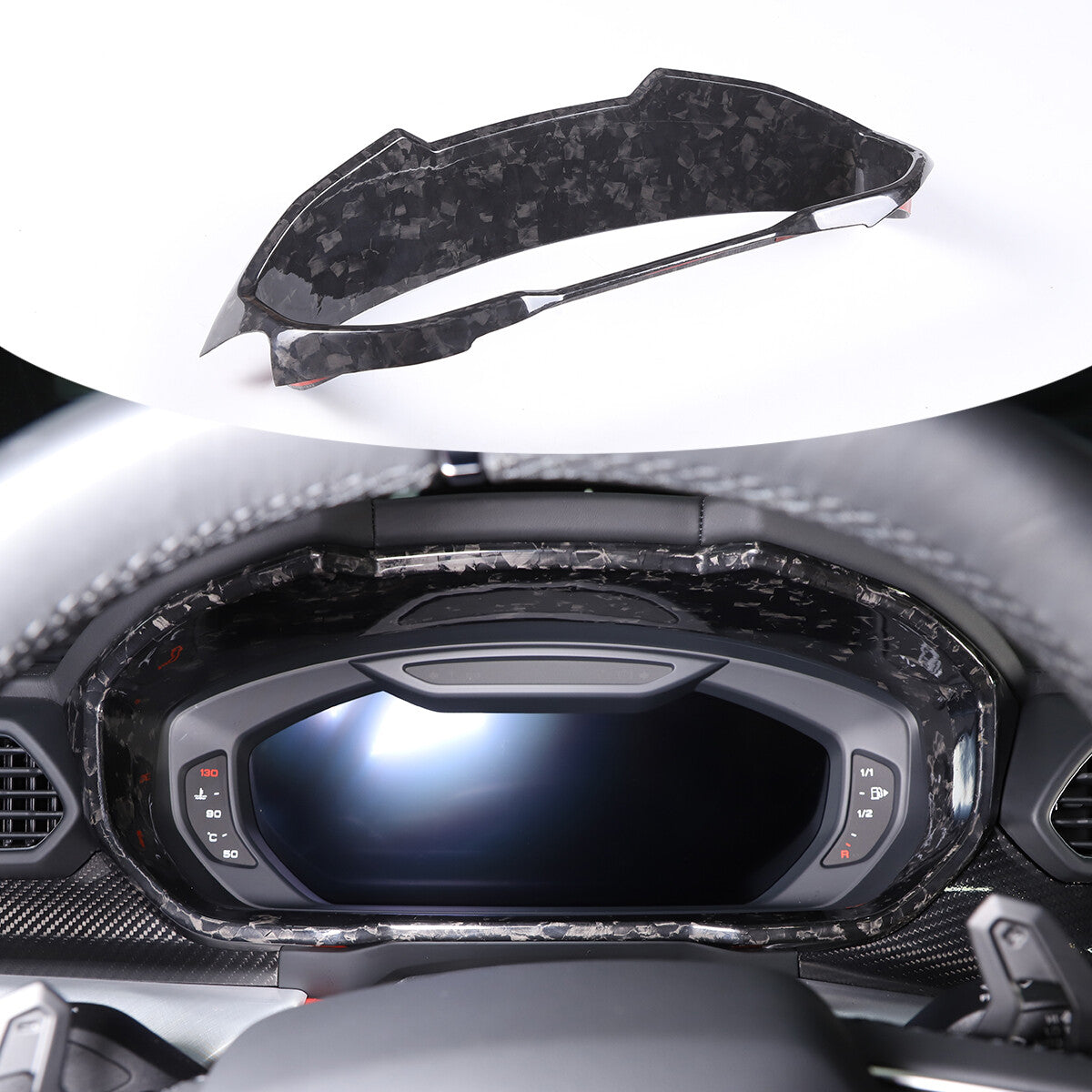 Forged Real Carbon fiber Interior Center Trim Kit Set For Lamborghini URUS 18-23 3