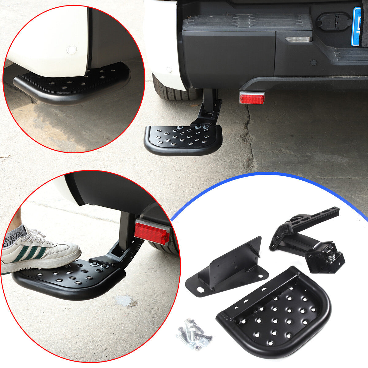 Fit For Toyota Tundra 2022-2023 Rear Bumper Side Bed Step Retractable BedStep 1