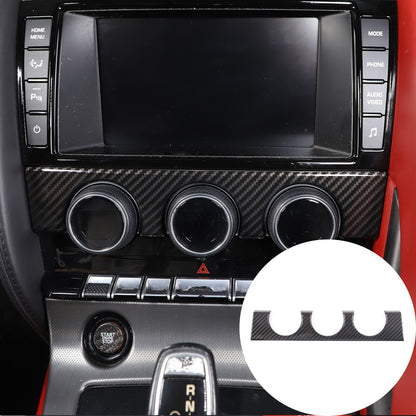 ABS Carbon Fiber Interior Center Console Trim Cover Set For Jaguar F-TYPE 13-18 12