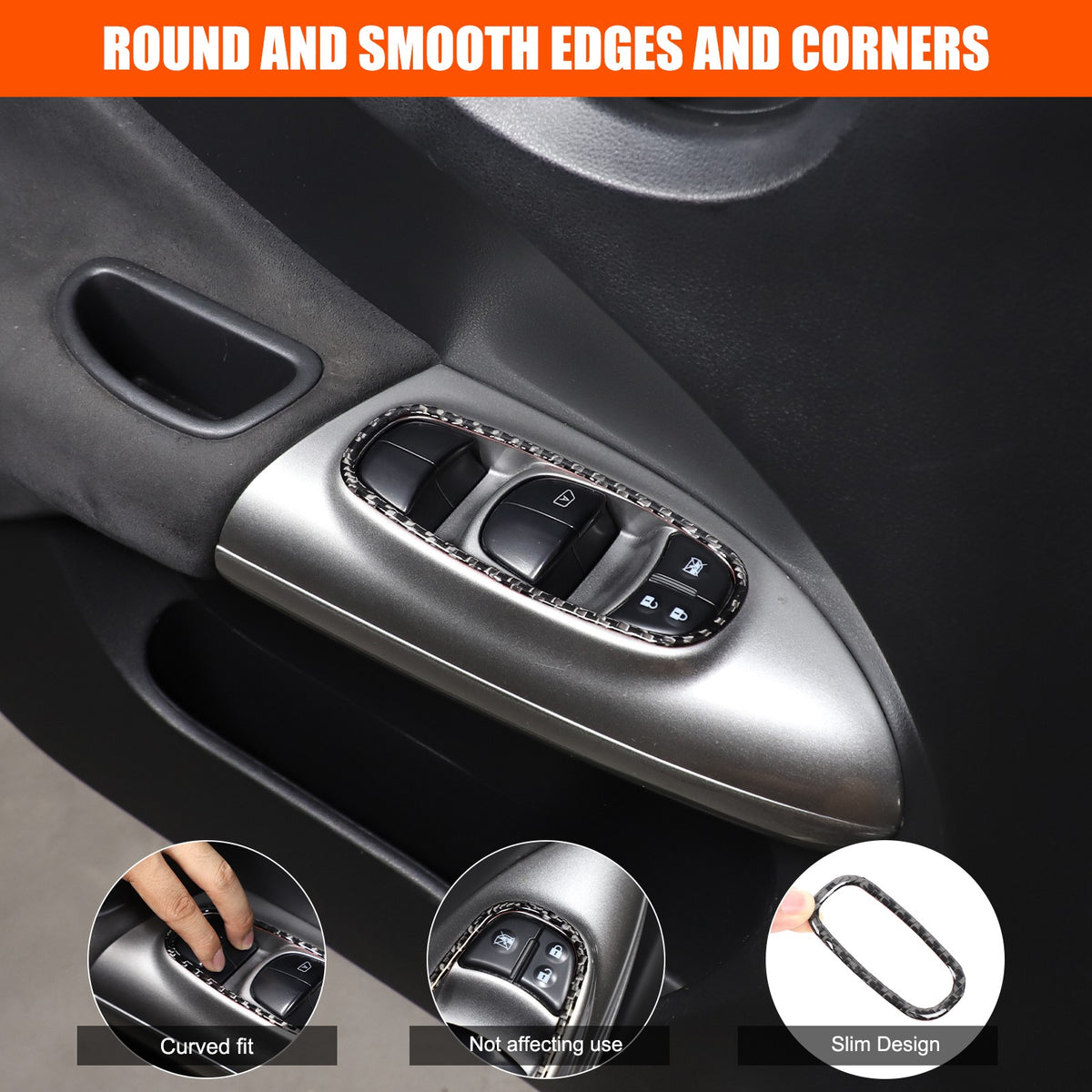 Soft Carbon Fiber Interior Center Console trim Sticker For Nissan Juke 2011-2019 130