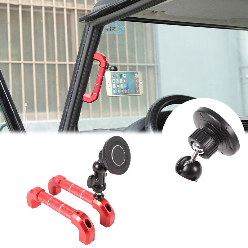 Replace Red A-Pillar Handle W/Phone Mount For LR Defender L316 2004-2018 23