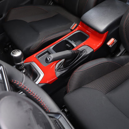 Red ABS Center Console Gear Shift Cup Holder Trim for Subaru WRX VB MT 2022-24 3