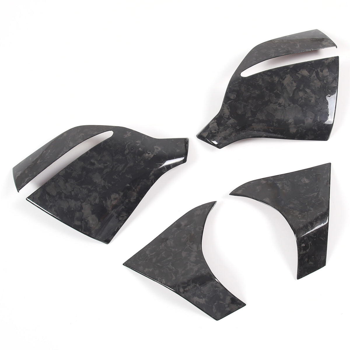 Forged Real Carbon Fiber Side Mirror Base Lower Cover Trim For Corvette C8 20-26 14