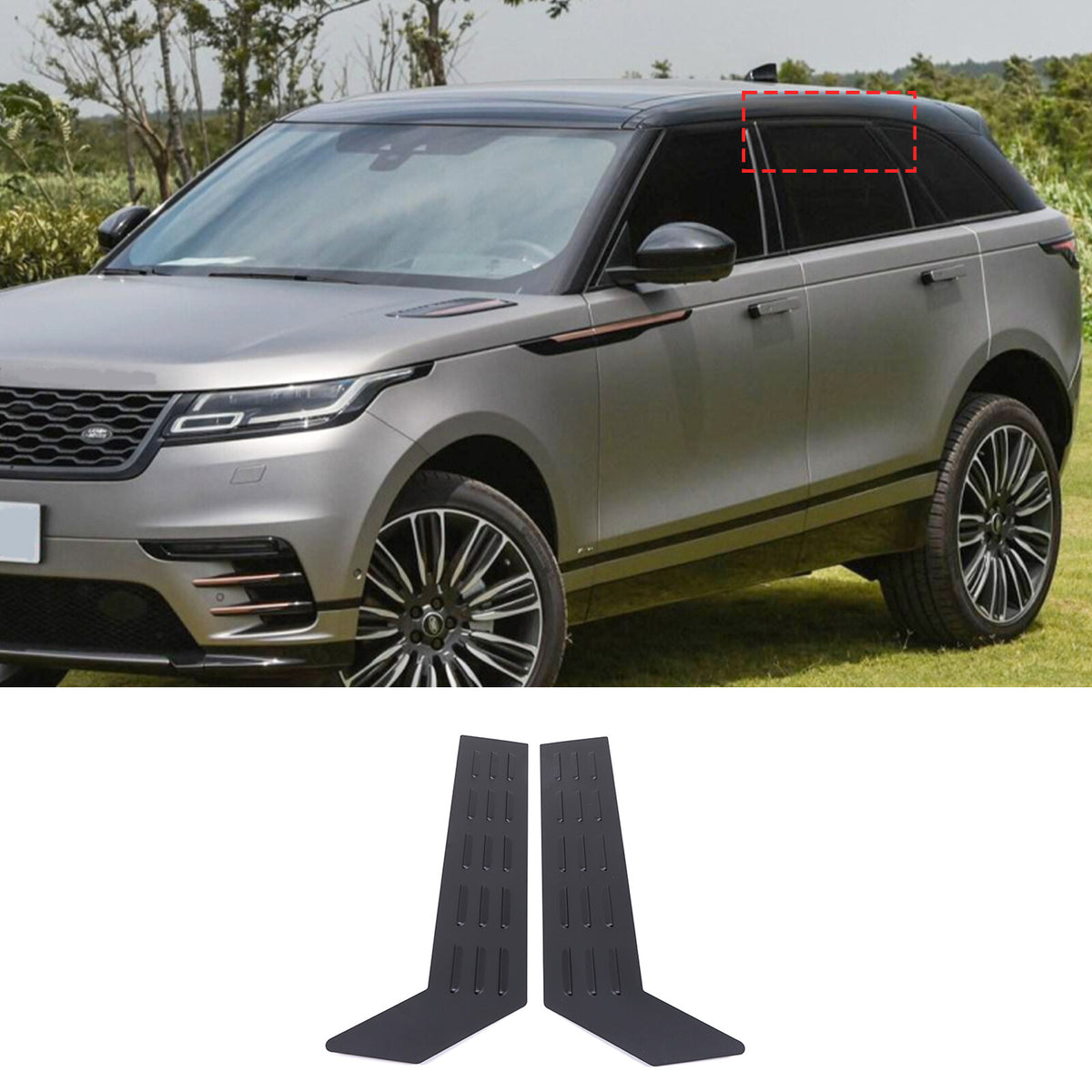 Aluminium Alloy Door Window Air Vents Screen For LR Range Rover Velar 2017-24 3