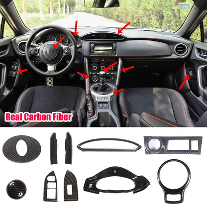 Real Carbon Fiber Interior Center Trim Set For Toyota 86 Subaru BRZ 2012-2020 1