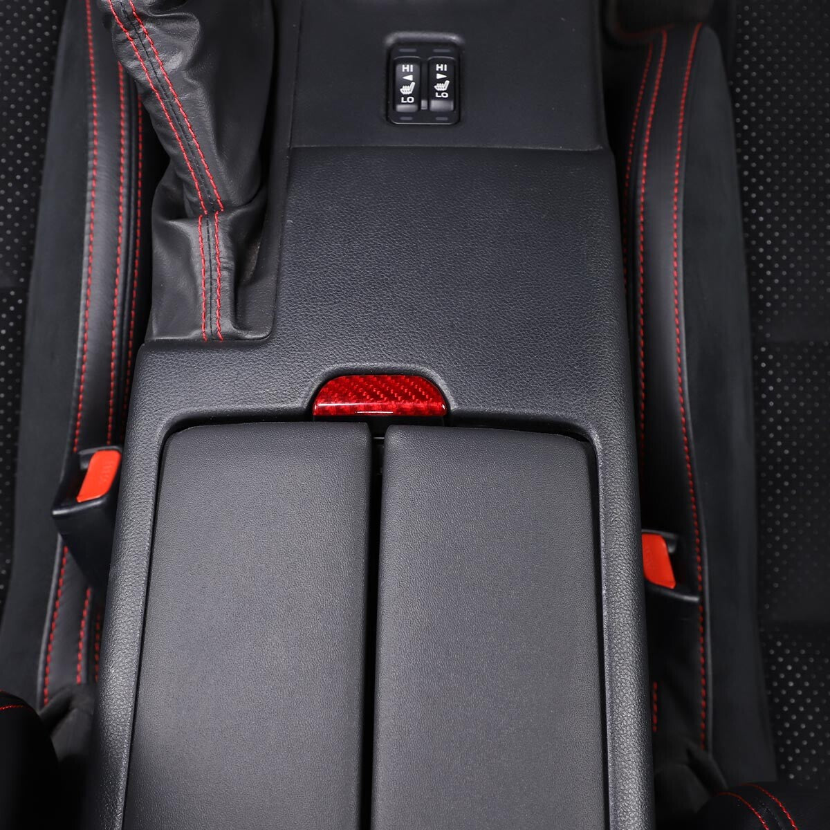 Red Real Carbon Fiber Interior Center Console Trim Set Kit For Subaru BRZ 22+ 30