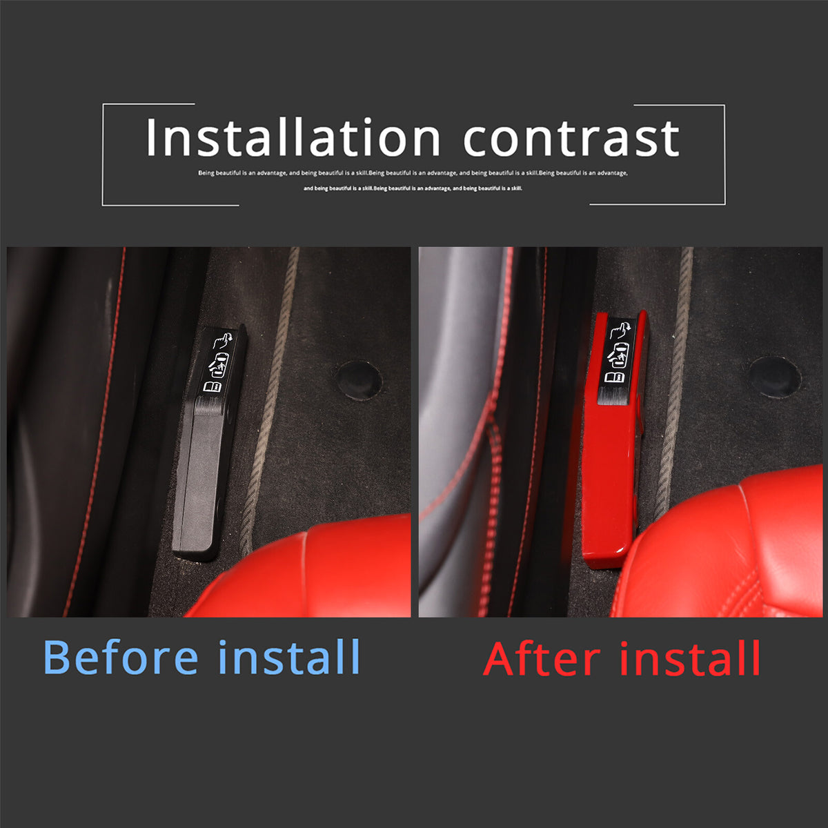 Red Full Interior Set Dash Panel Decor Cover Trim Kit For Corvette C8 2020-25 - Variants 6-10 19