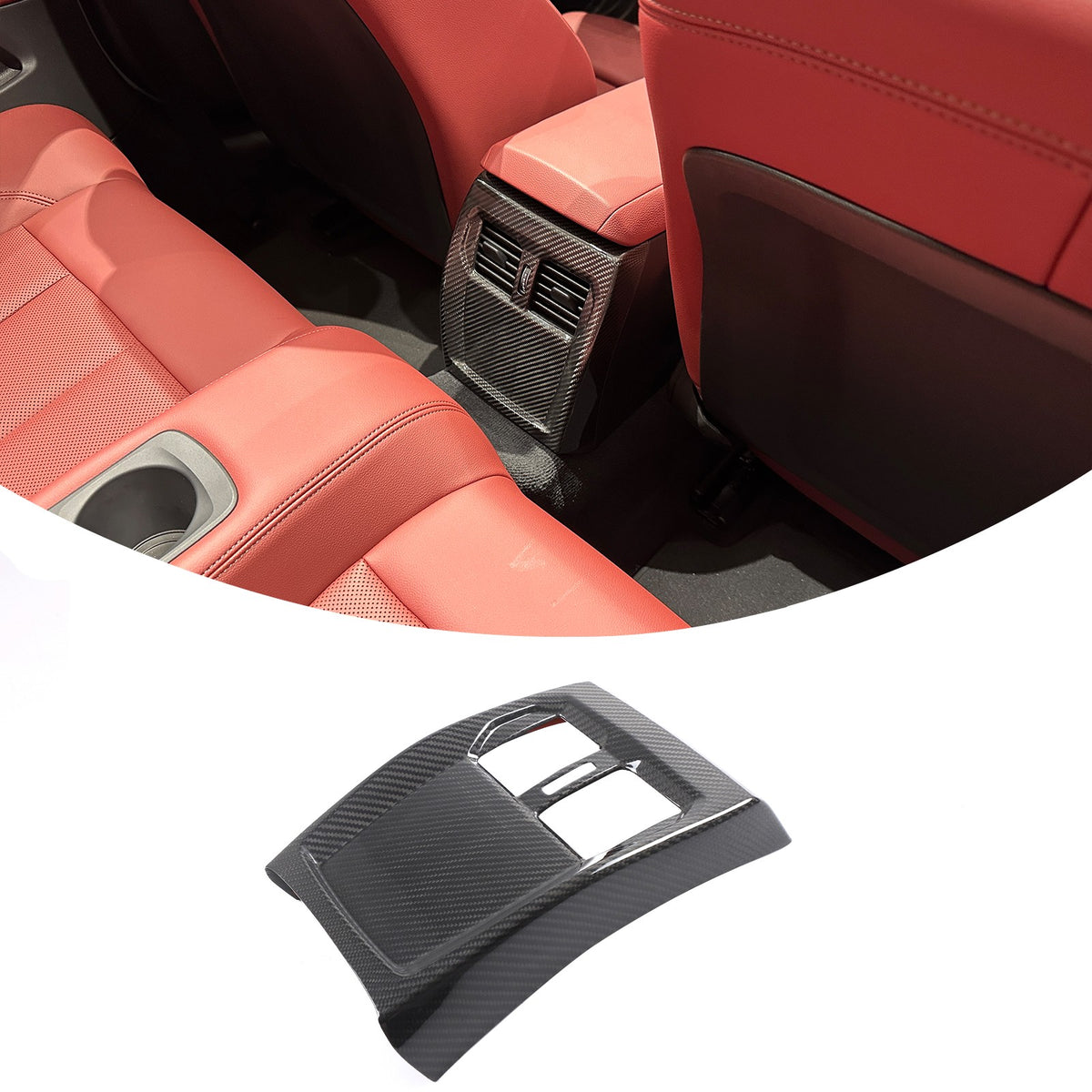 Real Carbon Fiber Rear Air Vent Trim For BMW 4 Series 430i G22 G26 2020-24 15