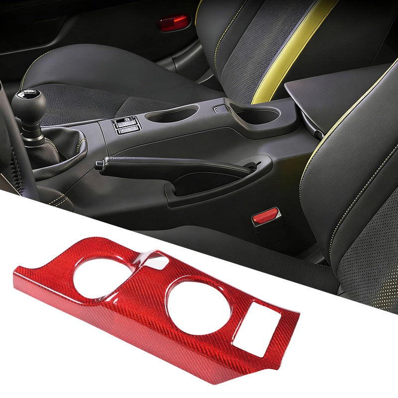Red Real Carbon Fiber Center Console Cup Holder Panel Trim For Nissan 400Z 23+ 16