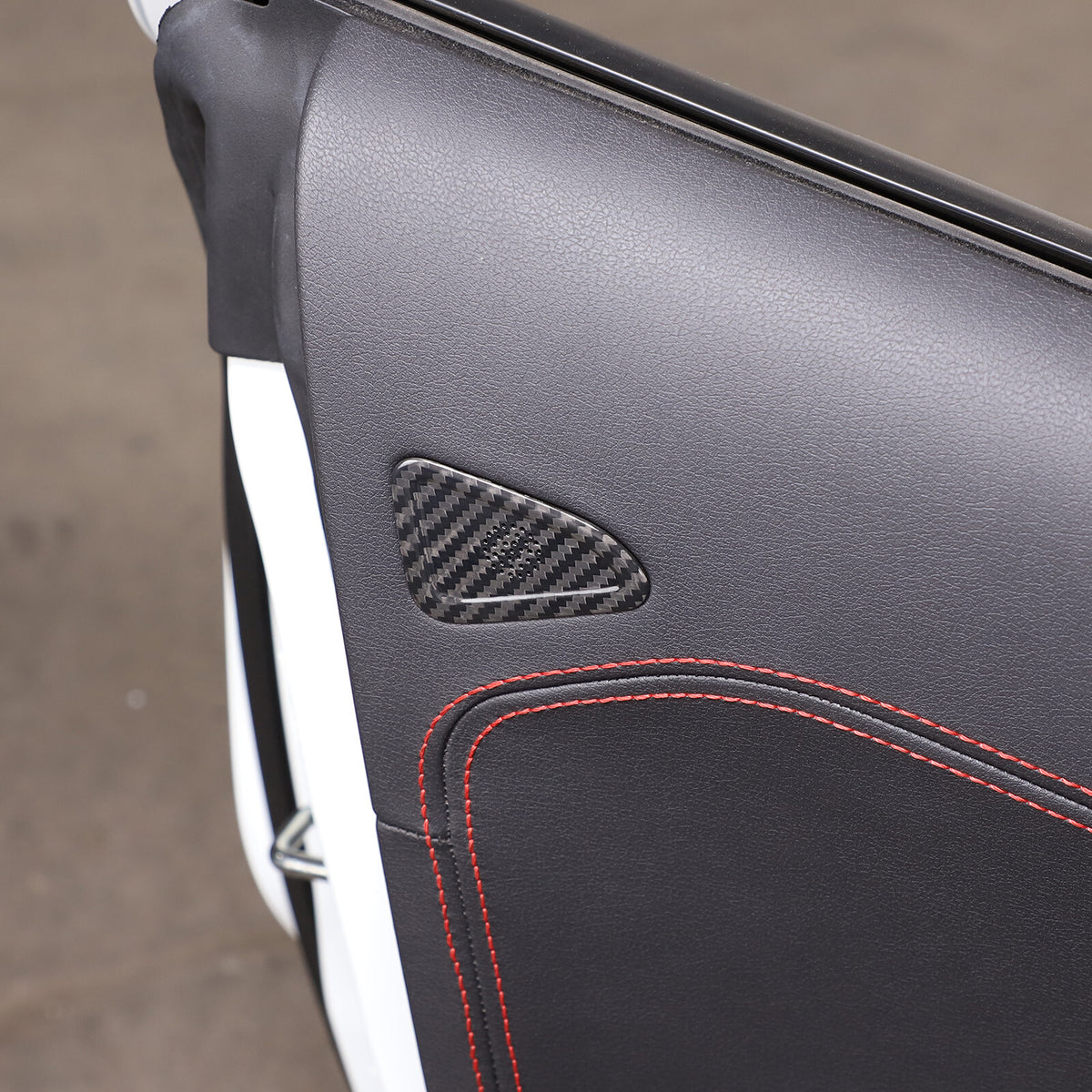 Real Carbon Car Door Panel Tweeter Trim Mesh Cover For Corvette C8 Z06 20-26 US 4
