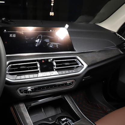 Real Carbon Fiber Interior Dashboard Panel Cover Trim For BMW X5 2019-2023 US 15