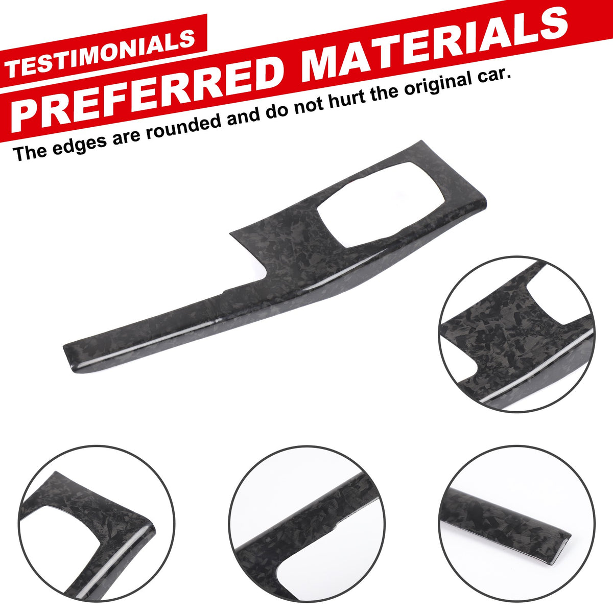 Forged Real Carbon Fiber Center Mode Knob Trim Cover For BMW 5 Series G30 18-22 20