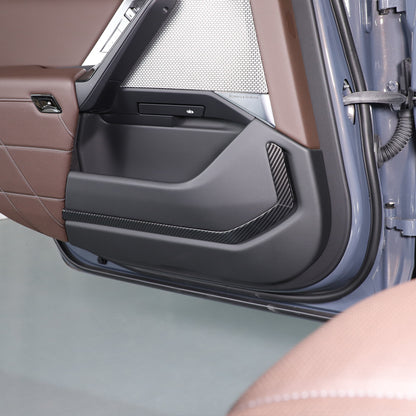 ABS Carbon Fiber Inner door Armrest panel Trim Cover For BMW 7 Series G70 23-25 22