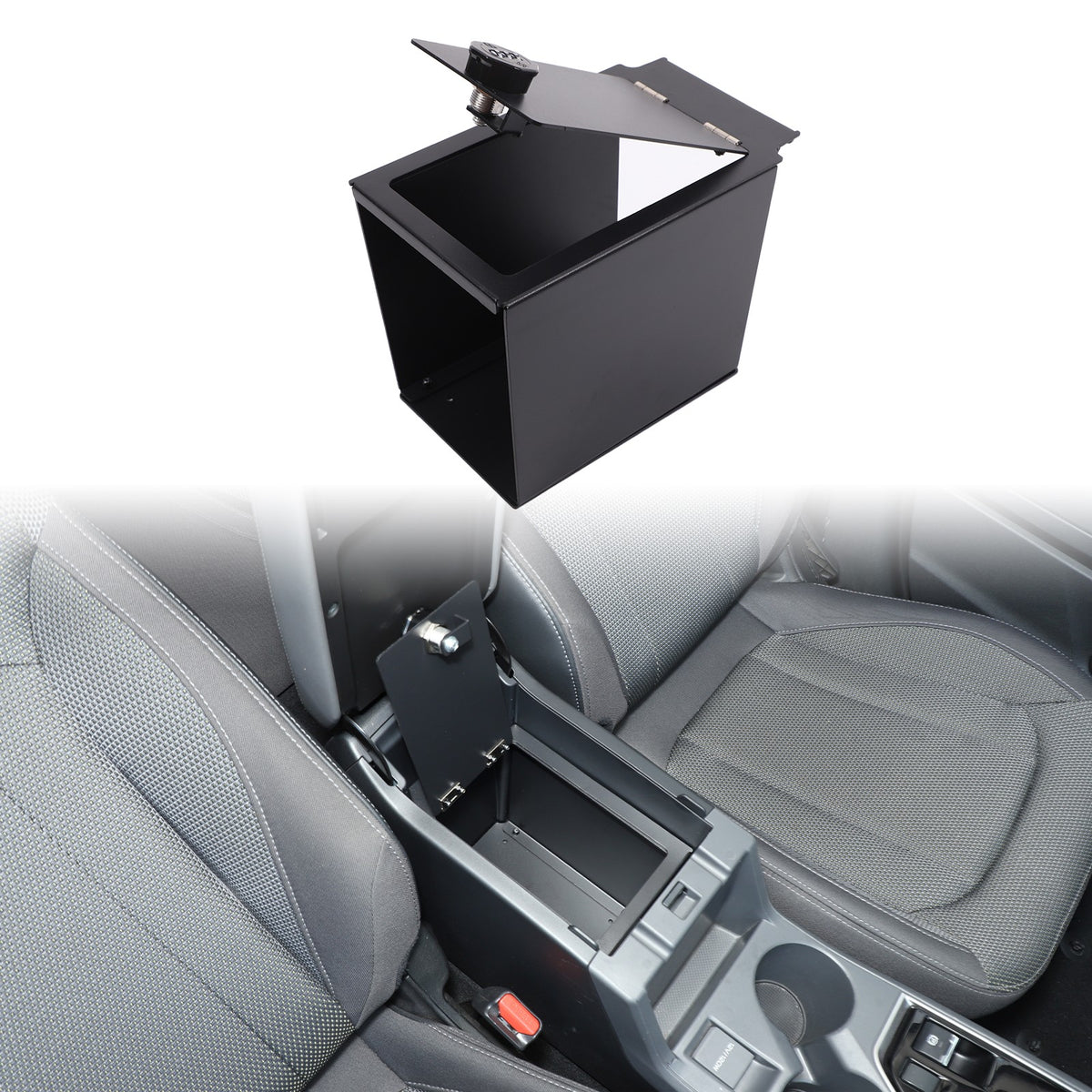 Alloy Center Console Safe Storage Lock Box Tray For Subaru Crosstrek GU 24+ US 7