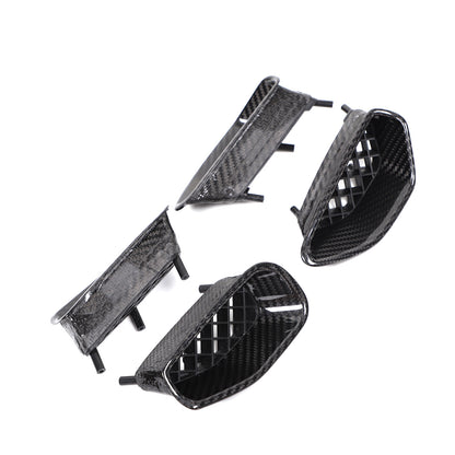 Real Dry Carbon Fiber Side Air Outlet Fender Trim For Corvette C6 ZR1 2009-2013 3