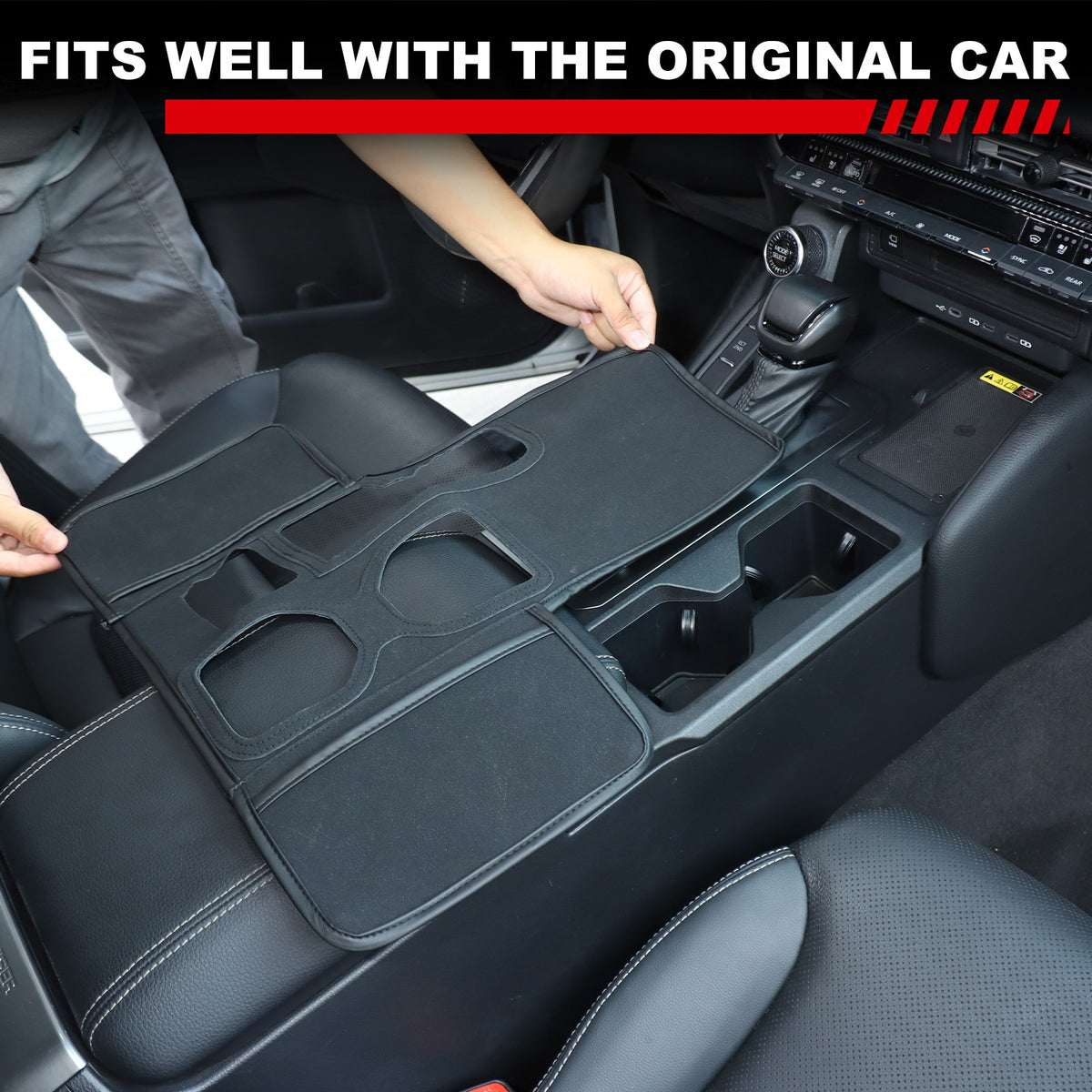 Suede Cloth Center Console Gear Shift Trim Cover For Toyota LC250 Prado 2024+ US 8