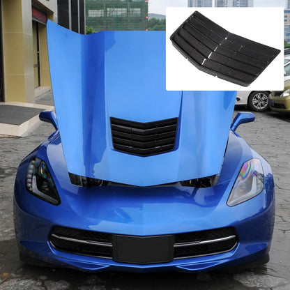 Real Carbon Fibe Front Bumper Hood Vent Louver Cover Kit For Corvette C7 2014-19 10