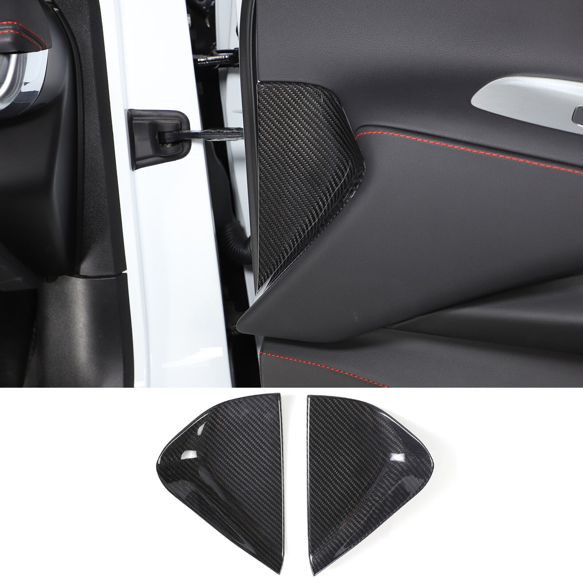 Real Carbon Fiber Dashboard Anti-collision Door Trim For Corvette C8 20-26 US 17